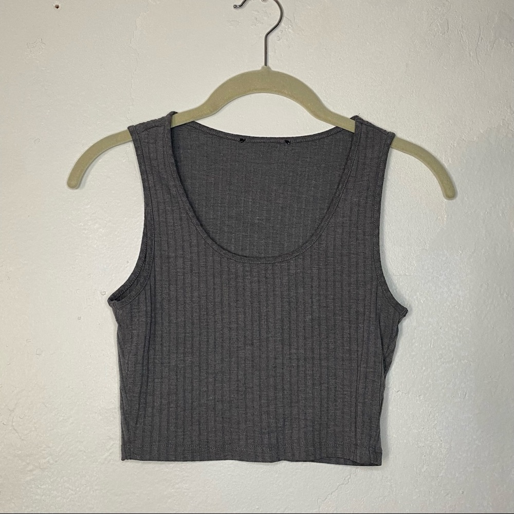 Grey Crop Top